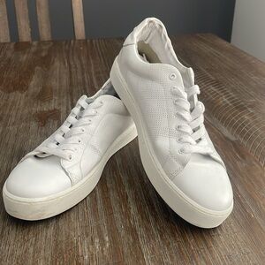 Women's Burberry Westford Perforated Leather Sneakers in Optic White size 40(10)